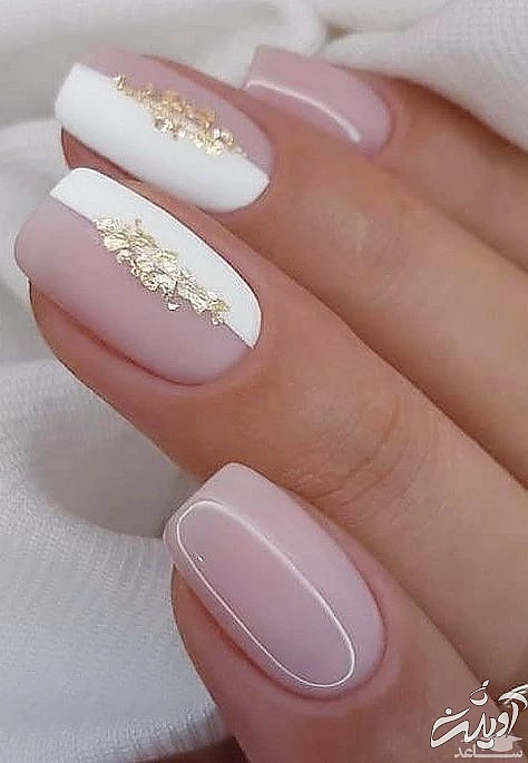 طراحی ناخن با ورق طلا